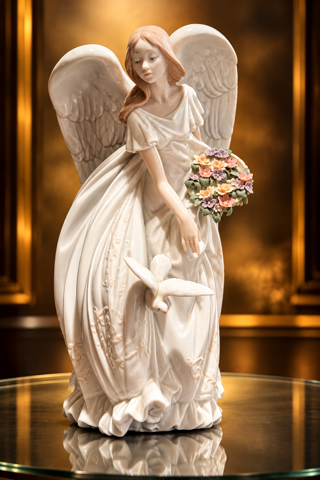 MIB! Lladro “Flowers of Peace” #01001867 – Retired LE Angel w/ Box. Mint.