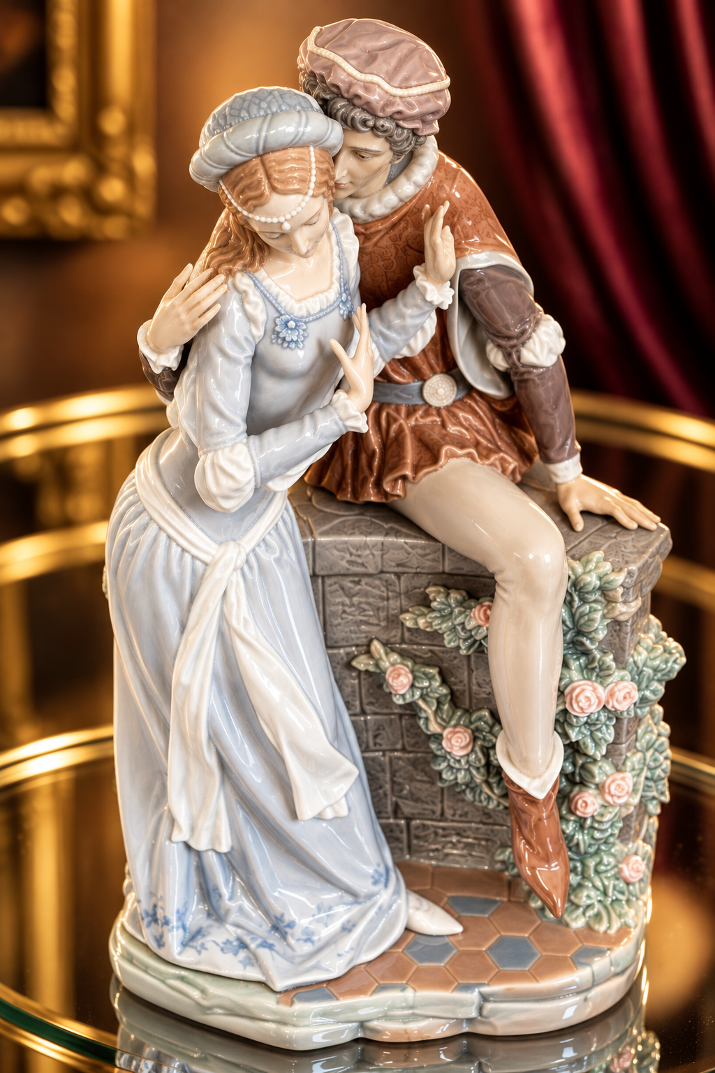 LLADRÓ Lovers From Verona #1250 Retired Large Romantic Figurine. 15.5”H MINT!