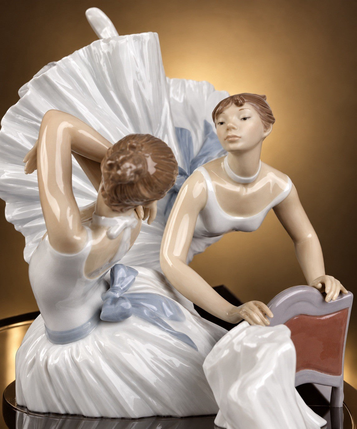 LLADRO Backstage Ballet #01008476 Ltd Edition 2500 Ballerinas Sculpture w/Base