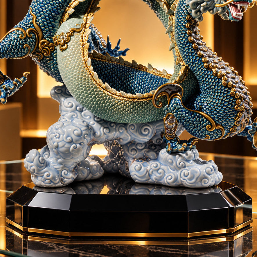 NIB! LLADRO Auspicious Dragon Green 01008563 Retired LE 1500 Francisco Polope