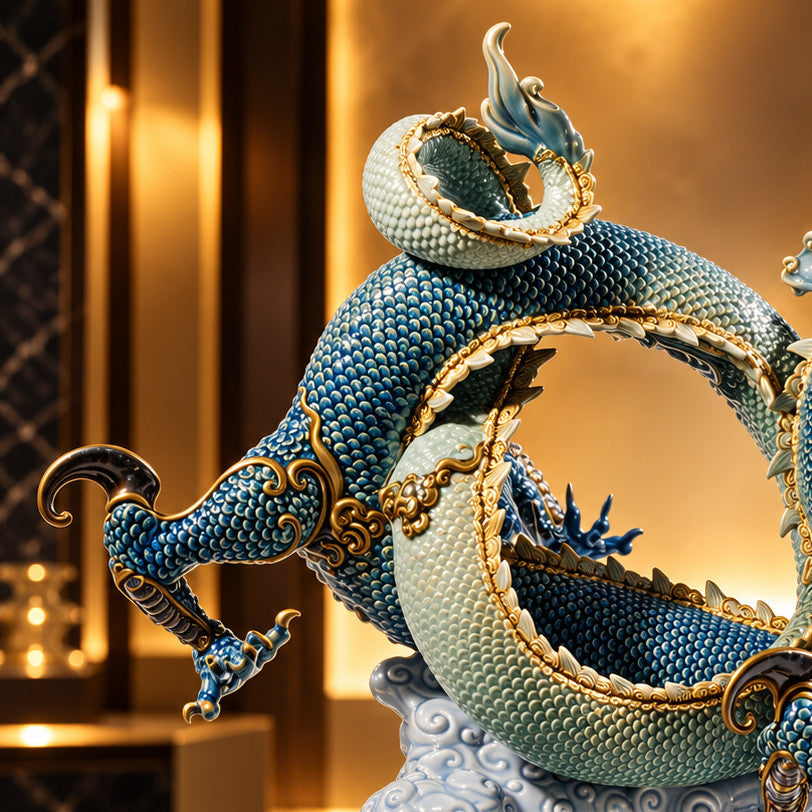 NIB! LLADRO Auspicious Dragon Green 01008563 Retired LE 1500 Francisco Polope