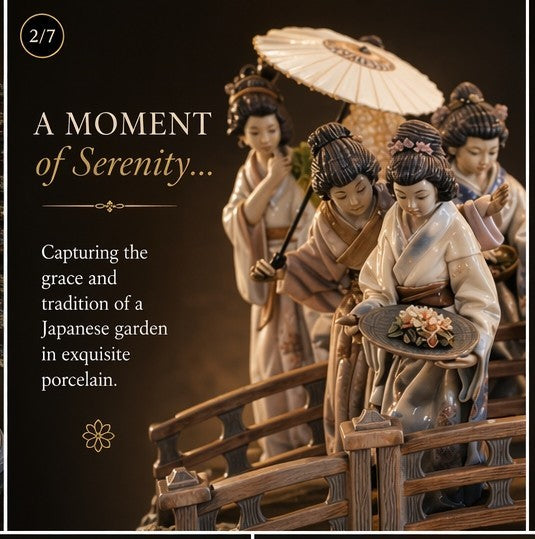 NIB! Lladro Retired ORIENTAL GARDEN 01001775 Limited Ed (750). FREE SHIPPING!