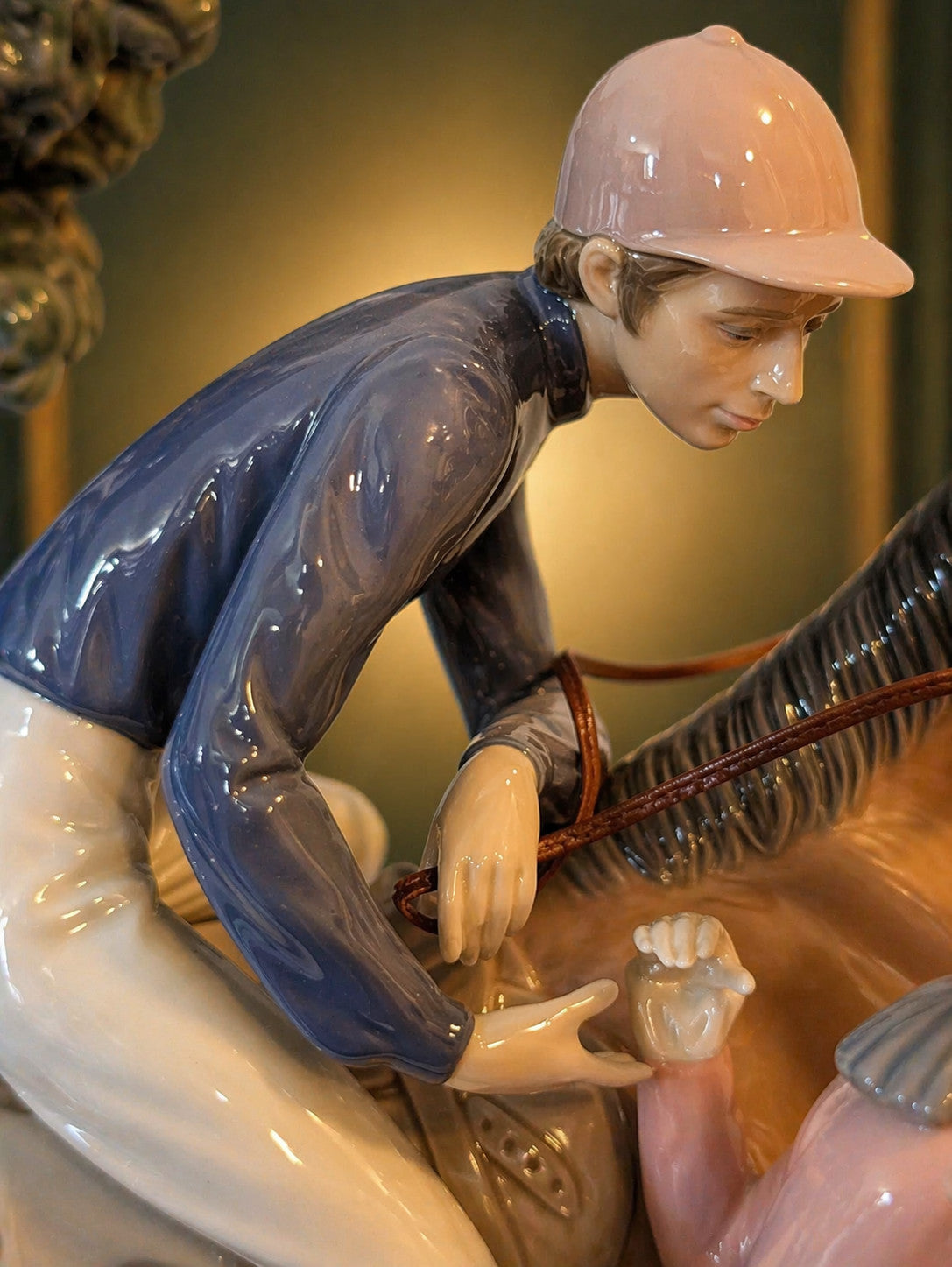 NIB! RETIRED. Lladro Figurine #5036 Jockey and Lass - Approximately 18"H x 14"W
