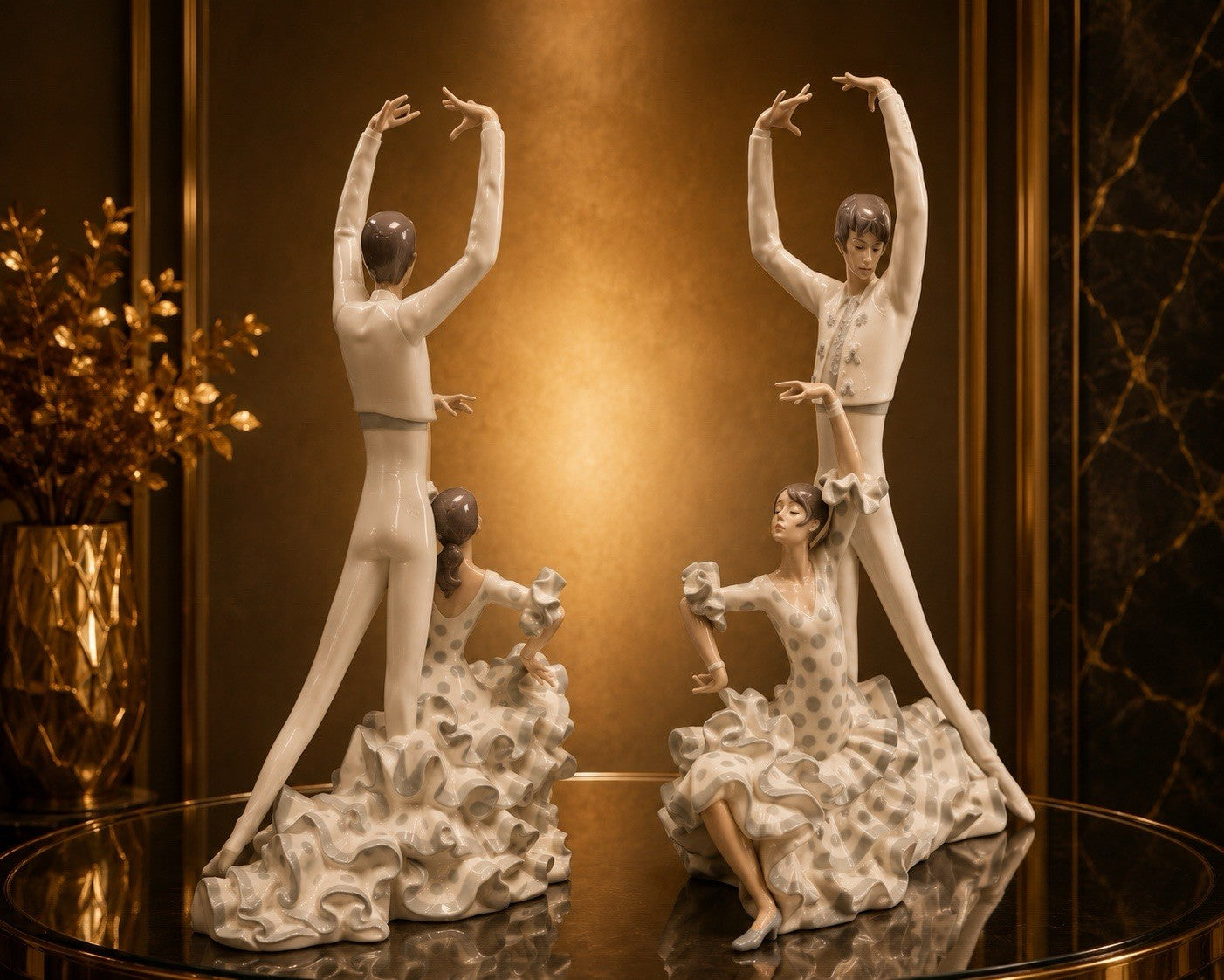 Lladró Flamenco Dancers #01004519 | Rare Retired Porcelain Sculpture