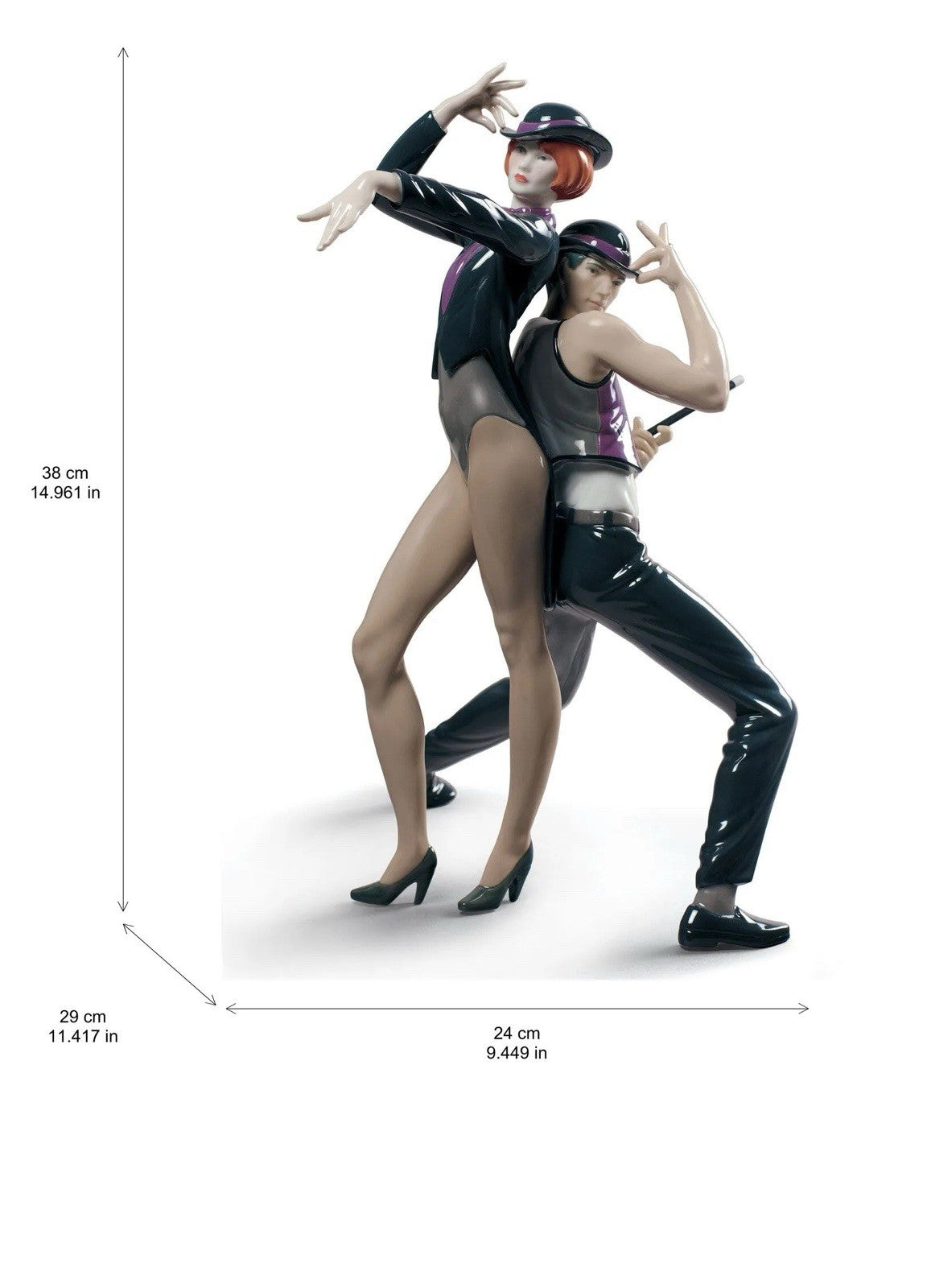 MINT! LLADRÓ ALL THAT JAZZ #01009244 Dancing Couple Porcelain Sculpture