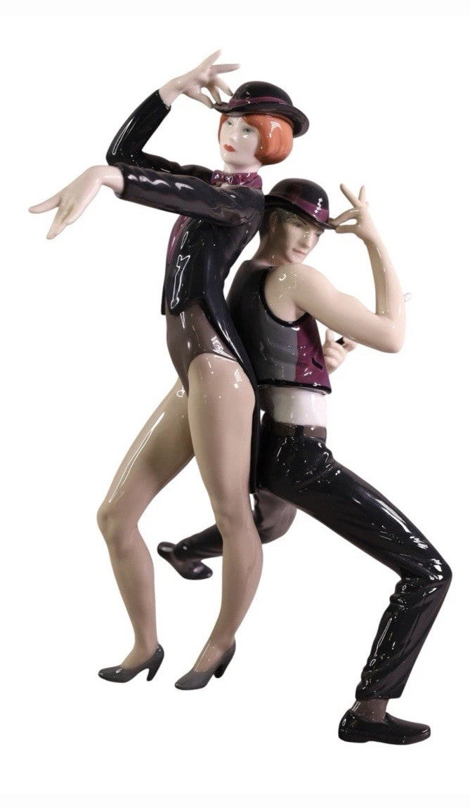 MINT! LLADRÓ ALL THAT JAZZ #01009244 Dancing Couple Porcelain Sculpture