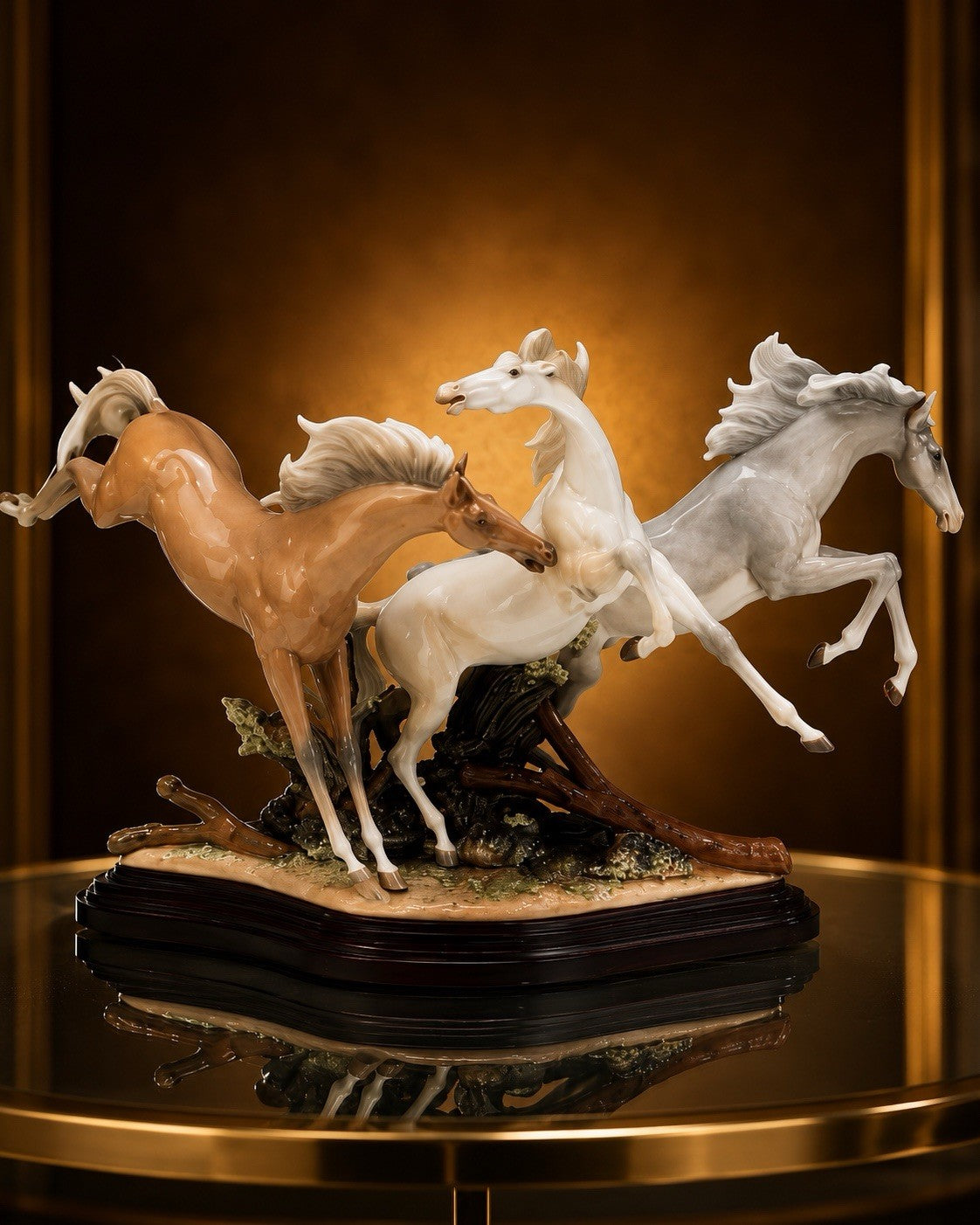 Lladró Born Free #01001420 | Large Porcelain Horse Sculpture | Mint Complete