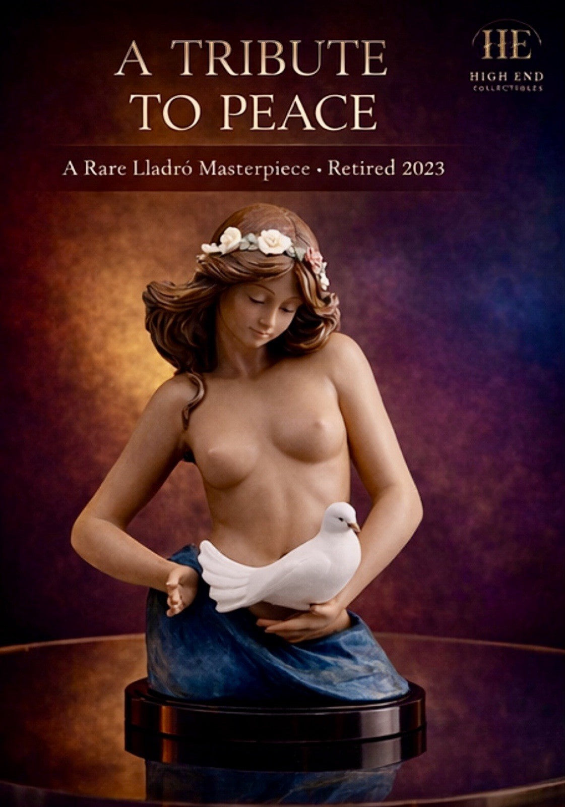 RETIRED: 2023. A TRIBUTE TO PEACE LLADRÓ. ITEM #01012150. NEW IN BOX.
