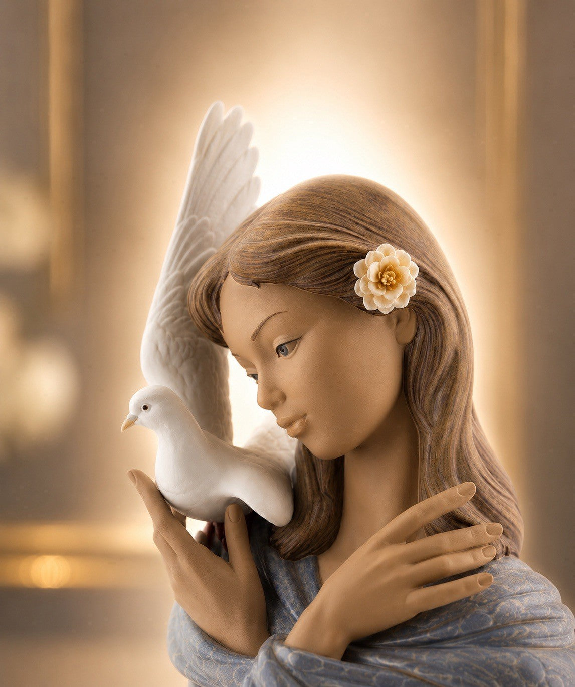 NIB! Lladro Retired 01012412 Thoughts of Peace Figurine. Rare. Pristine.