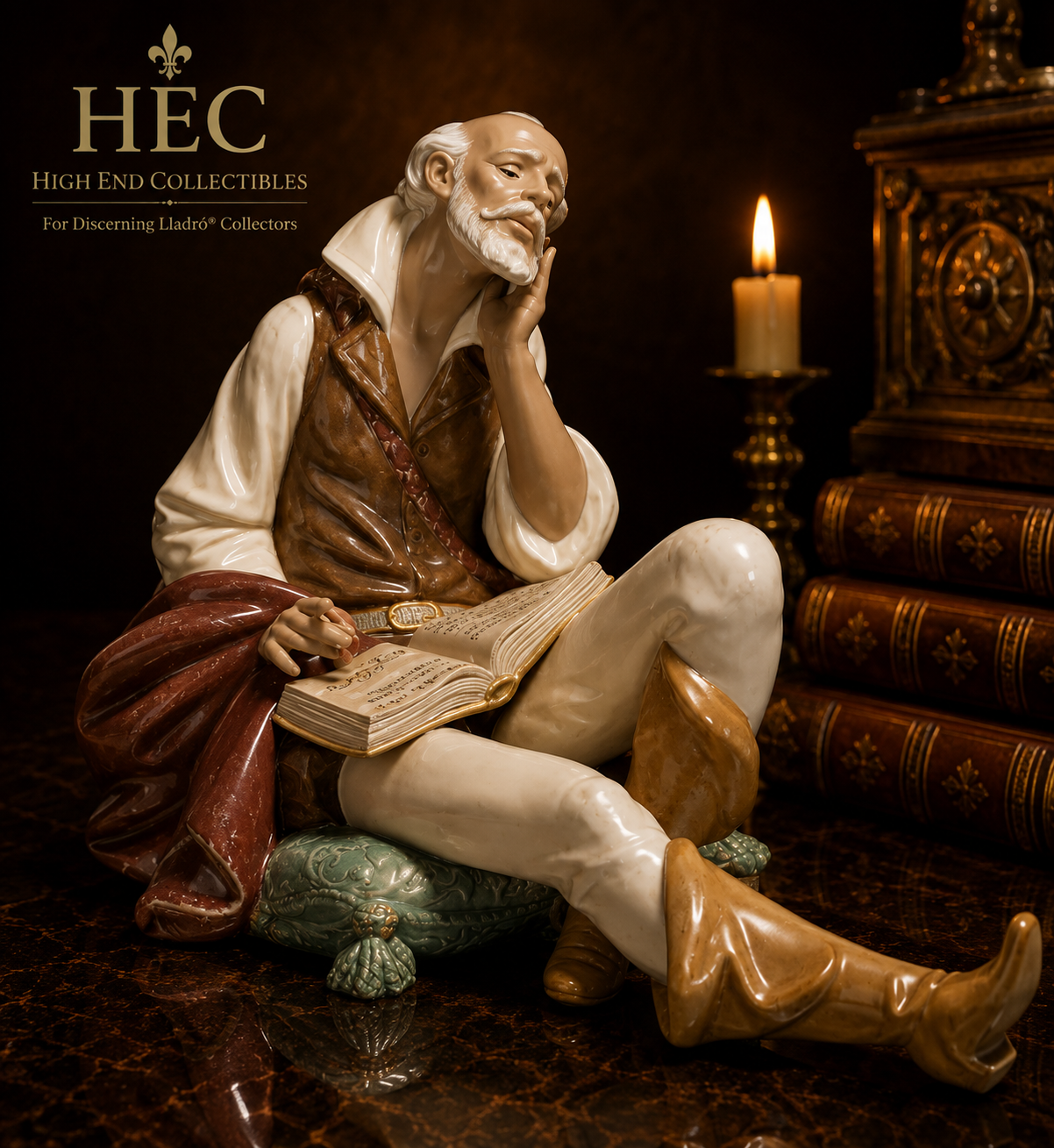Lladró The Nobleman's Reading #01012459 | Gres | High End Collectibles