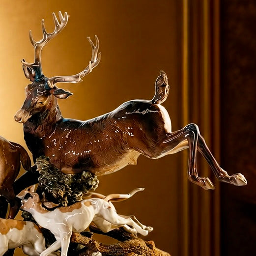 Lladró Pursued Deer #01001377 | Elite High Porcelain Limited Edition (750)
