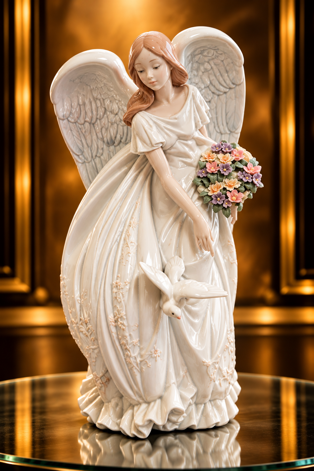 MIB! Lladro “Flowers of Peace” #01001867 – Retired LE Angel w/ Box. Mint.