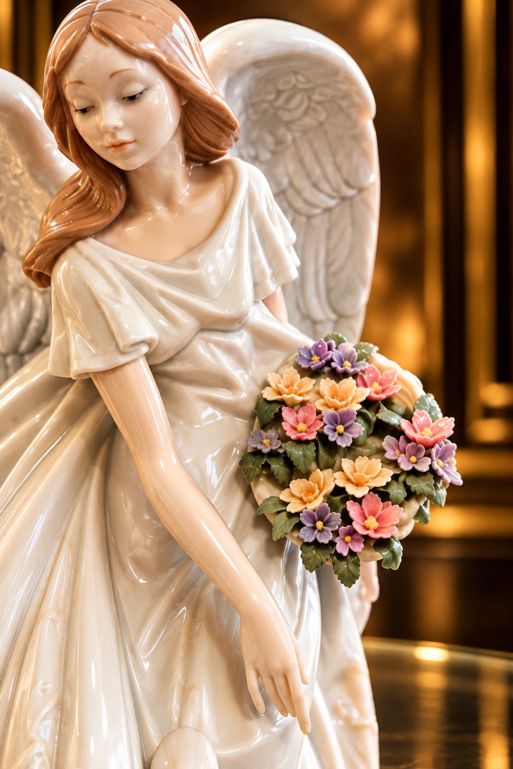 MIB! Lladro “Flowers of Peace” #01001867 – Retired LE Angel w/ Box. Mint.