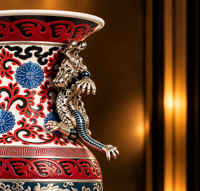 Lladró Blue Vase – Oriental Limited Edition Porcelain Sculpture #01001955