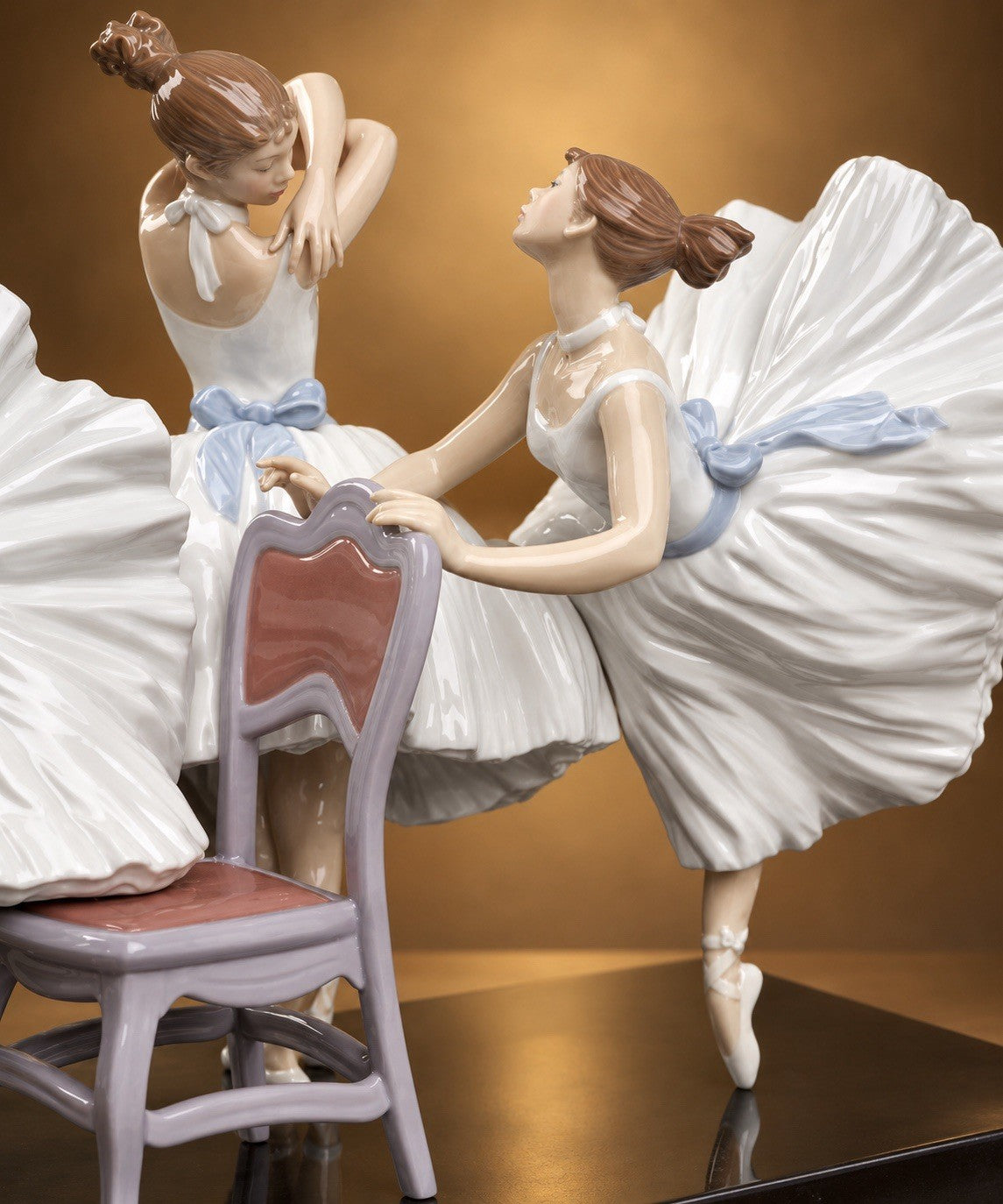 LLADRO Backstage Ballet #01008476 Ltd Edition 2500 Ballerinas Sculpture w/Base