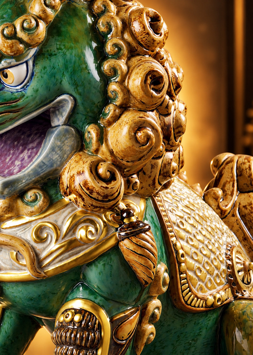 LLADRO Oriental Lion Green 01001987 Limited Edition 1500 Francisco Polope