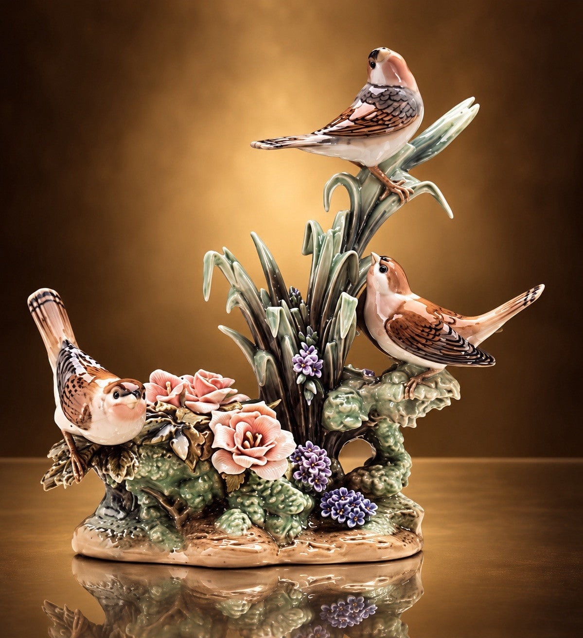 LLADRO Bird Trio Mint Retired Limited Ed Very Rare #01001369 1369 Free Shipping