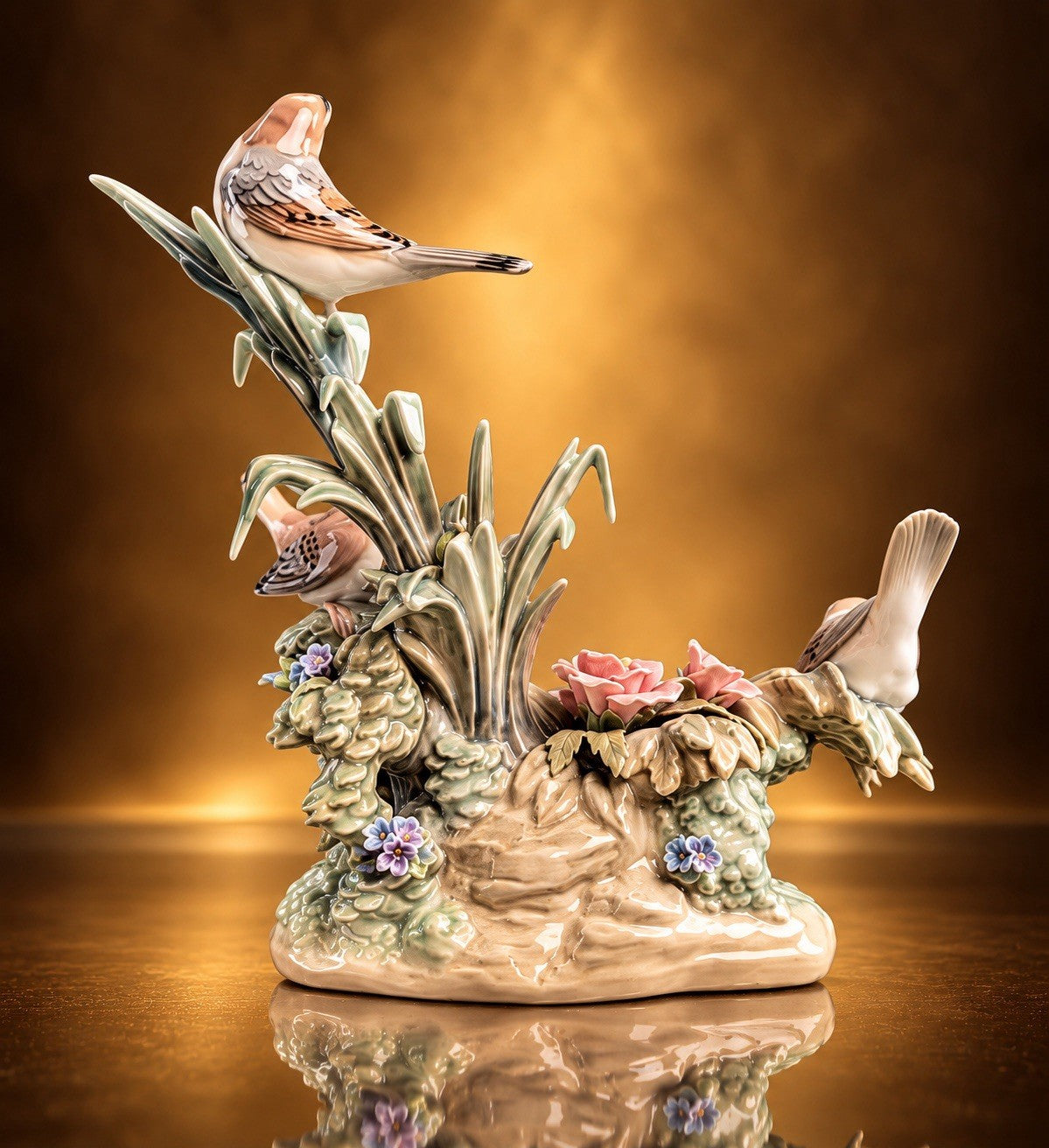 LLADRO Bird Trio Mint Retired Limited Ed Very Rare #01001369 1369 Free Shipping