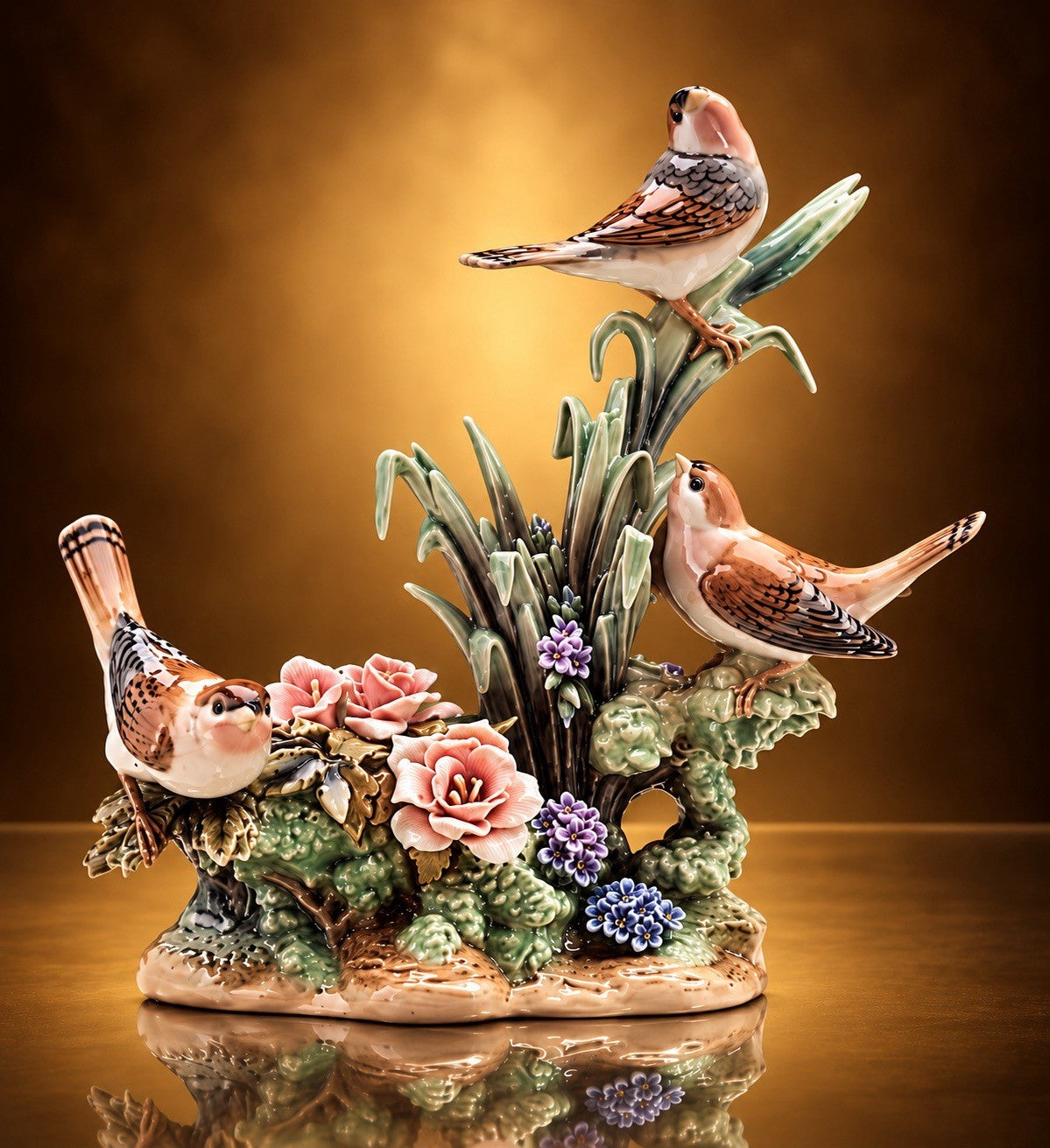LLADRO Bird Trio Mint Retired Limited Ed Very Rare #01001369 1369 Free Shipping