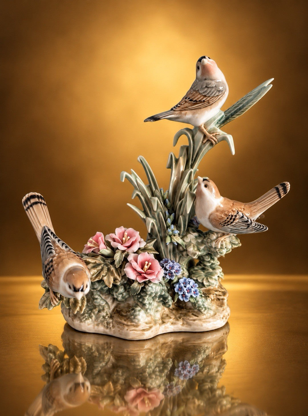 LLADRO Bird Trio Mint Retired Limited Ed Very Rare #01001369 1369 Free Shipping