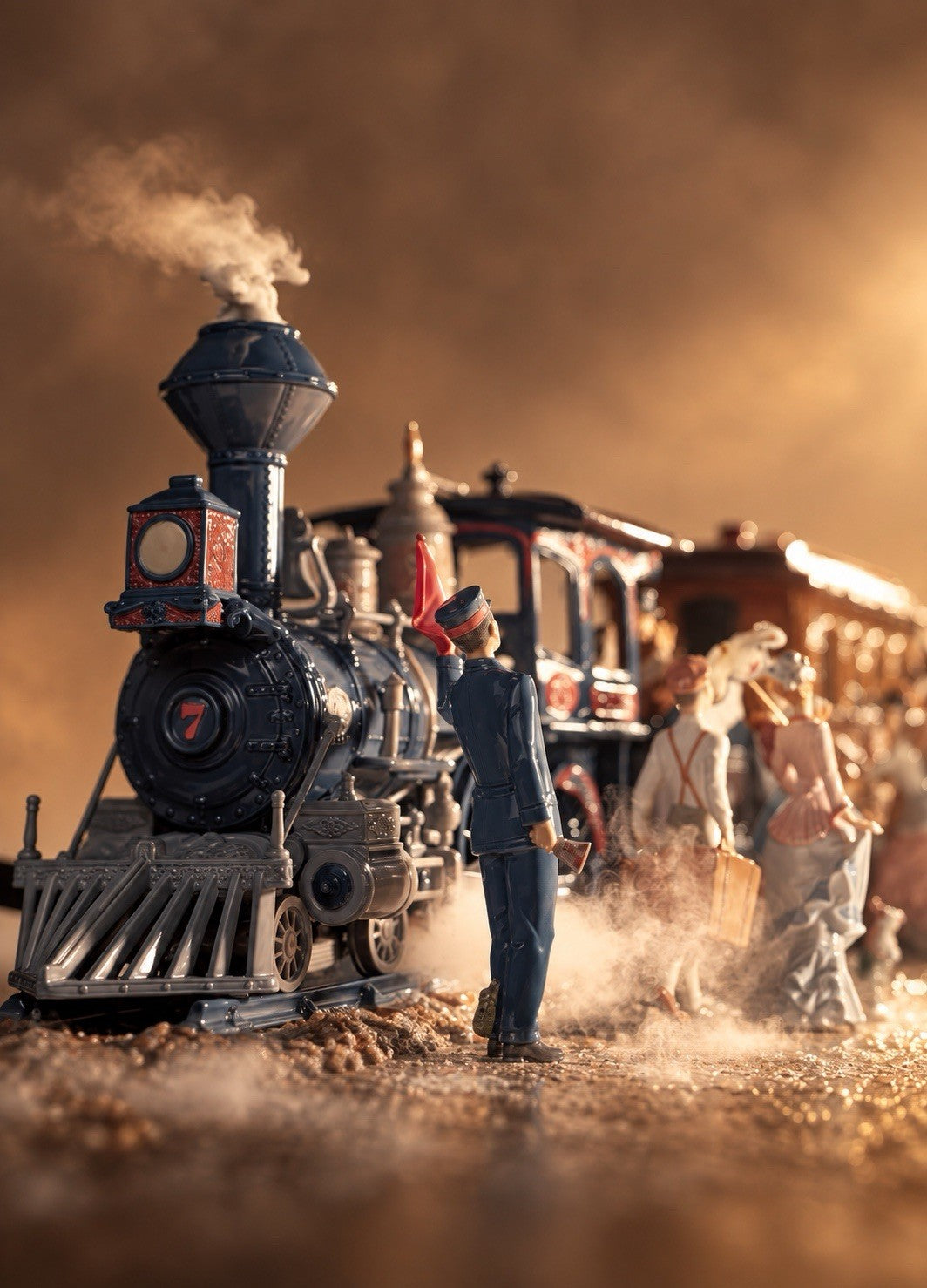 Lladro A Grand Adventure Train Sculpture. Limited Edition 01001888