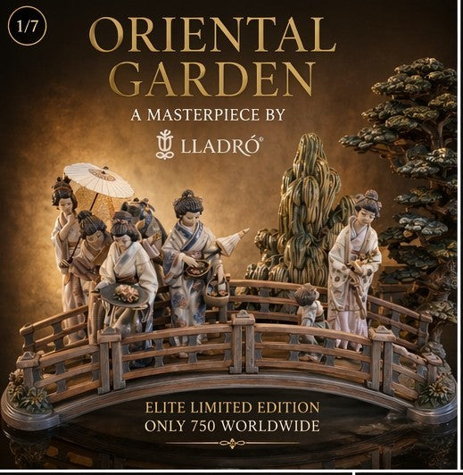 NIB! Lladro Retired ORIENTAL GARDEN 01001775 Limited Ed (750). FREE SHIPPING!