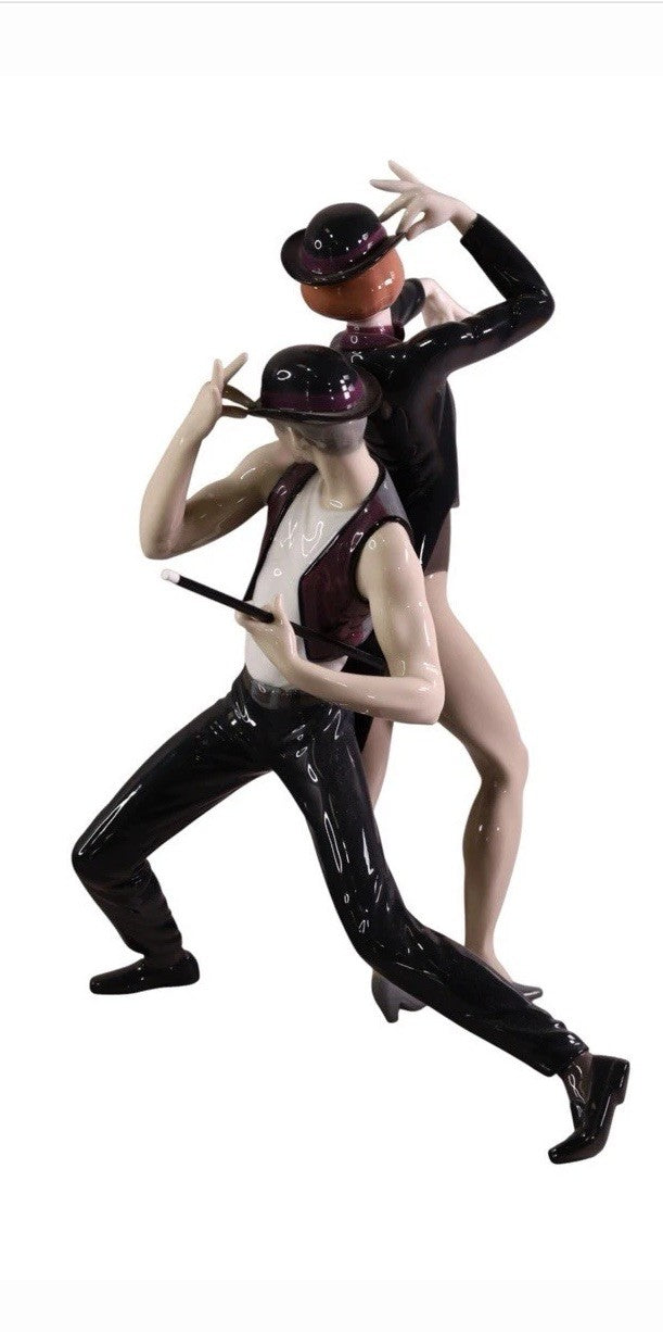 MINT! LLADRÓ ALL THAT JAZZ #01009244 Dancing Couple Porcelain Sculpture