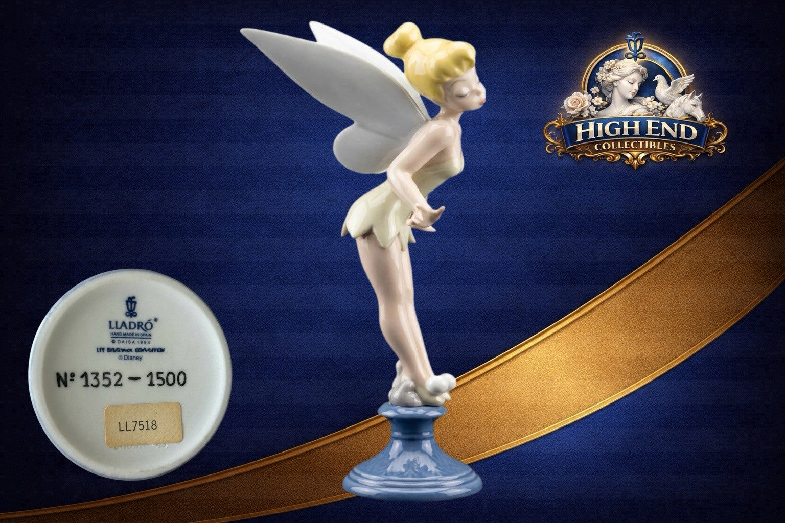 Lladró Tinker Bell #01007518 | Limited Edition 1500 | Retired 1992 | Mint