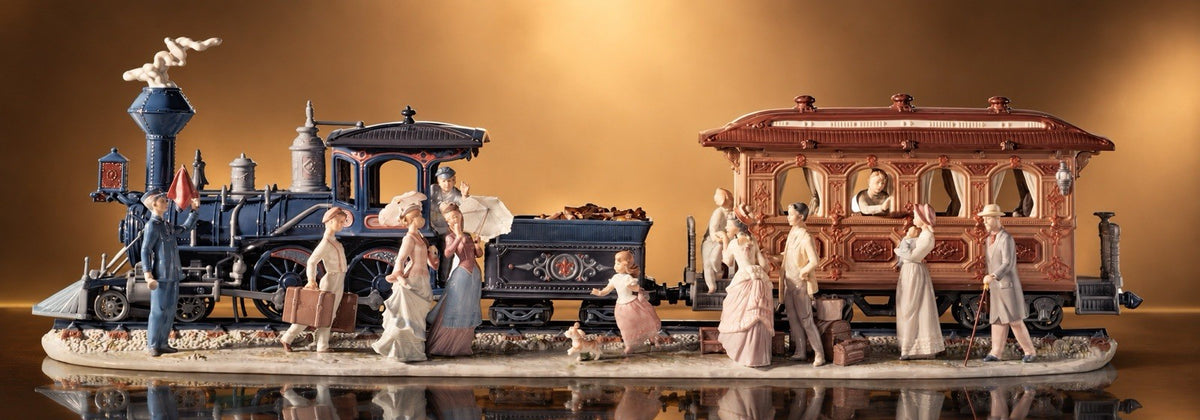 Lladro A Grand Adventure Train Sculpture. Limited Edition 01001888